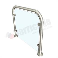 Stainless Steel Door Protection Hoop - Glass Infill