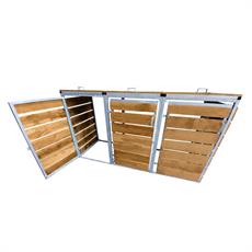 Wheelie Bin Store - Horizontal Timber Slats