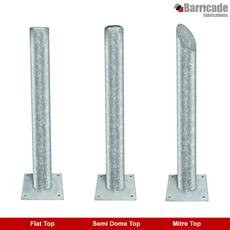 76mm Galvanised Steel Bollard - Bolt Down