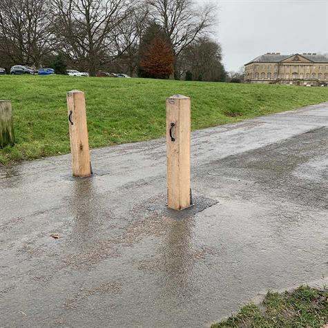 150 x 150mm Removable Hardwood Timber Bollard product gallery image