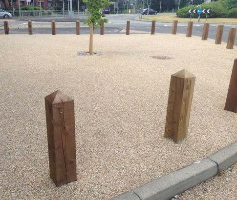 150 x 150mm Square Hardwood Timber Bollard product gallery image