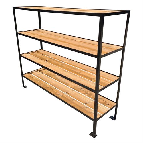 4 Shelf Timber School Bag Rack product gallery image