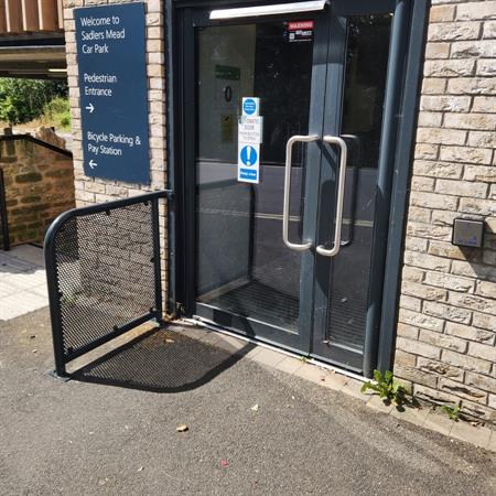 Cane Rail Perforated Door Barrier product gallery image