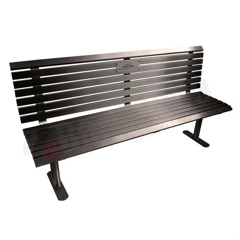 Paris stainless steel park seat product gallery image