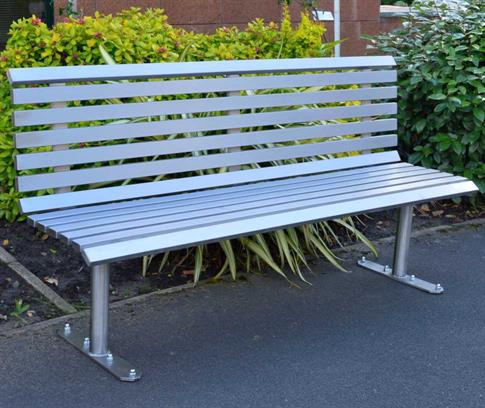 Paris stainless steel park seat product gallery image