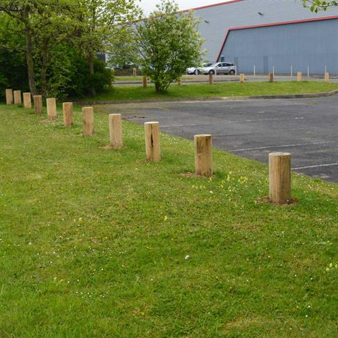 Round Hardwood Timber Bollard product gallery image