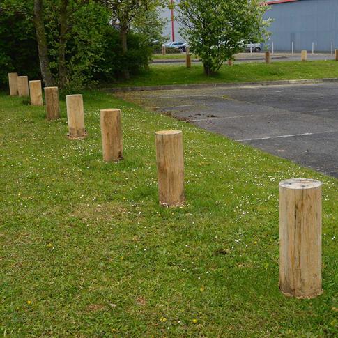 Round Hardwood Timber Bollard product gallery image