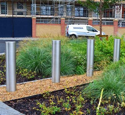 Round Stainless Steel Bollard - Root Fix product gallery image