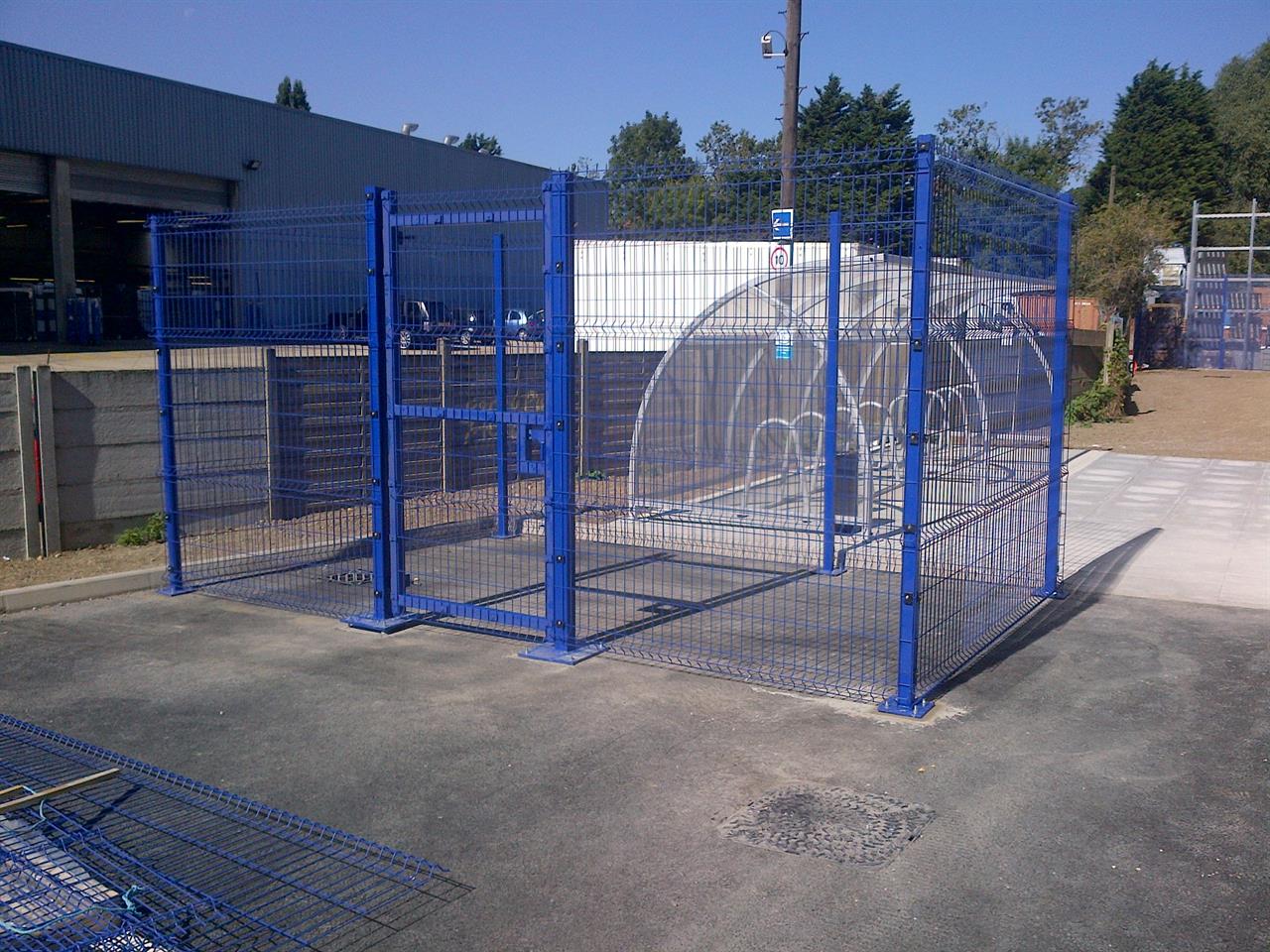 Secure Mesh Bin Store with Gates product gallery image