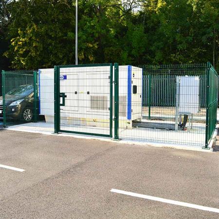 Secure Mesh Bin Store with Gates product gallery image