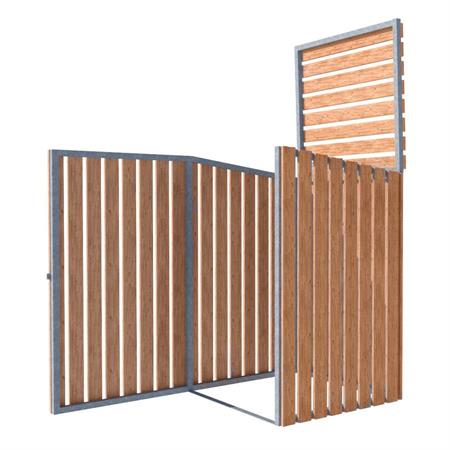 Wheelie Bin Store - Vertical Timber Slats product gallery image